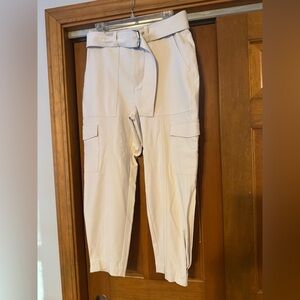 Banana Republic Cream Pants with Belt